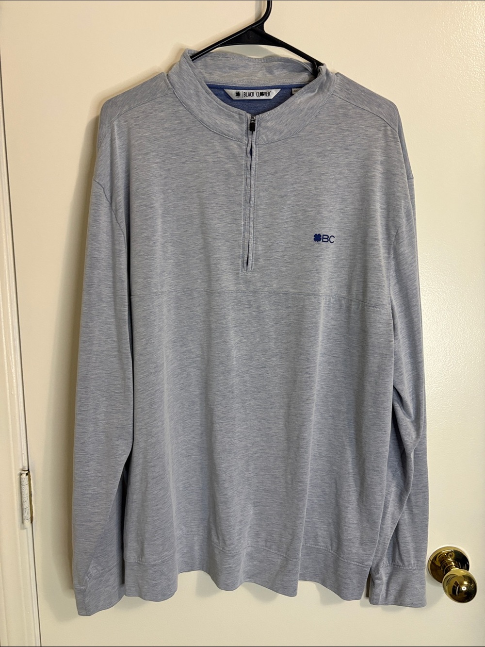 BC Golf Light Gray Quarter-Zip Performance Pullover